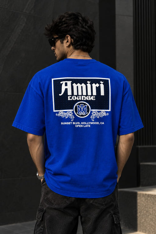 Royal Blue Amiri Couture Oversized T-Shirt – Premium Streetwear Edition