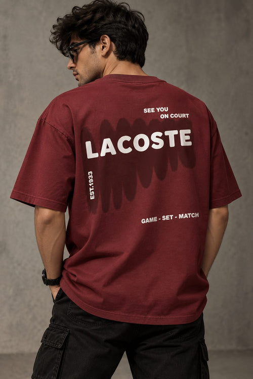 Burgundy Oversized Graphic T-Shirt – Premium Streetwear Edition
