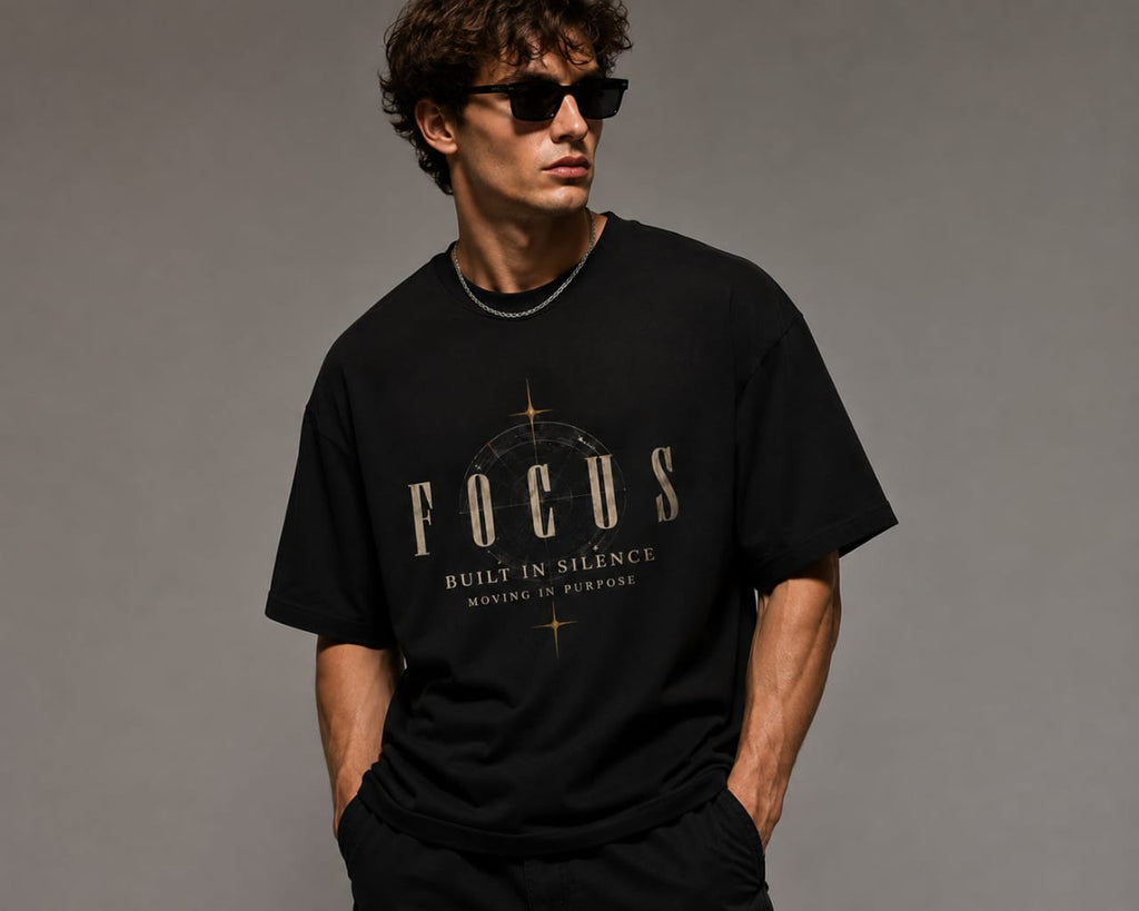 Discipline Oversized T-Shirt – Premium Gym Wear for Focus, Strength & Motivation 🔥 | Stylish Black T-Shirt for Everyday & Workout Looks