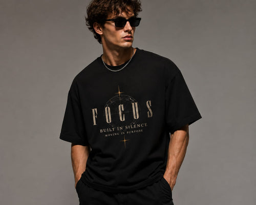 Discipline Oversized T-Shirt – Premium Gym Wear for Focus, Strength & Motivation 🔥 | Stylish Black T-Shirt for Everyday & Workout Looks