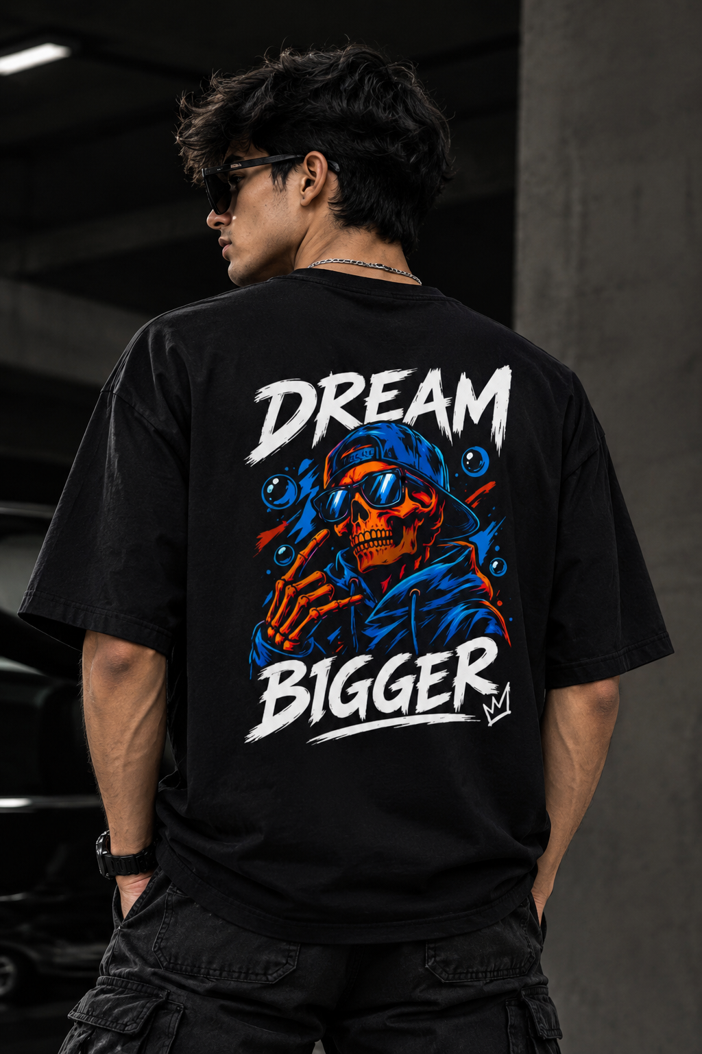 Dream Bigger Oversized T-Shirt – Bold Streetwear Style 🔥 | Premium Black Tee